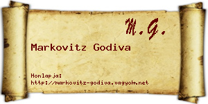 Markovitz Godiva névjegykártya